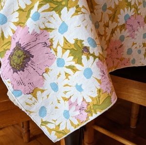 Vintage spring floral table cloth